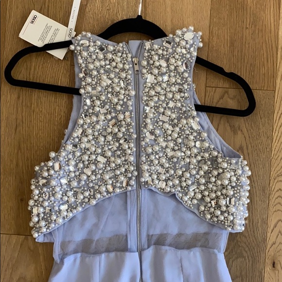 ⤵️Price drop ! ⭐️ 1 time host pick NWT ASOS petite periwinkle embellished dress - Picture 6 of 7